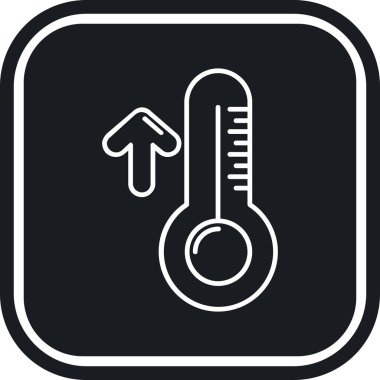 Termometre simgesinin vektör illüstrasyonu