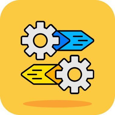 Modern dişli simgesinin vektör çizimi