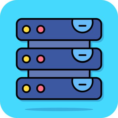 sunucu simgesi, basit tasarım vektör çizimi