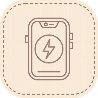 Bir smartphone simge vektör çizim