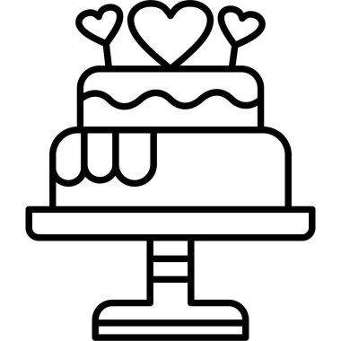 Pasta düğün ikonu