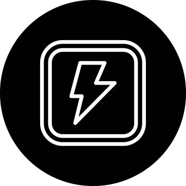 Modern elektrik simgesinin vektör illüstrasyonu