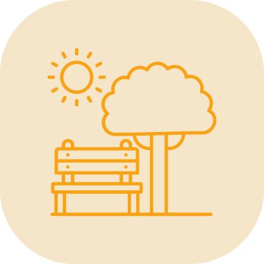 Bir ağaç simgesinin vektör illüstrasyonu