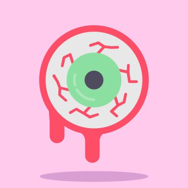 Çember simgesi ile gözün vektör illüstrasyonu