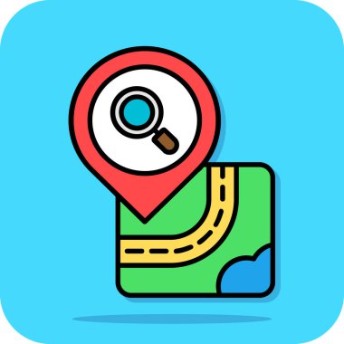 gps konum vektör simgesi, doldurulmuş - dış hat biçimi