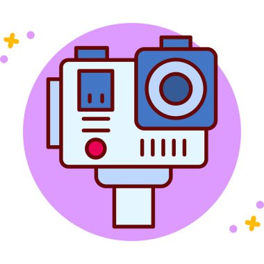 Kamera. Web simgesi basit illüstrasyon