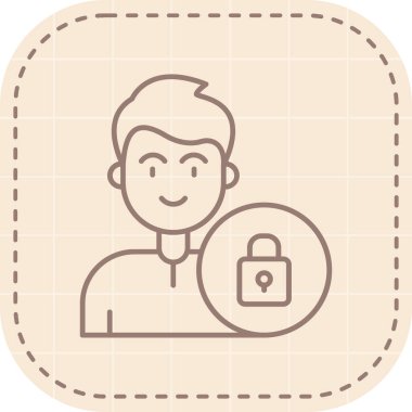 Kilit modern simgesinin vektör illüstrasyonu