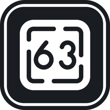 6 numaralı simge, vektör illüstrasyon tasarımı