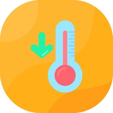 Termometre. Web simgesi basit illüstrasyon