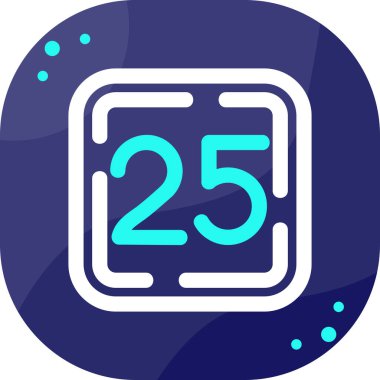 beş numaralı simge vektör çizimi tasarımı