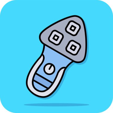 şirin mavi ayakkabıların vektör karikatür çizimi