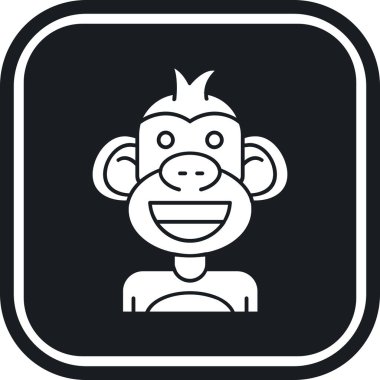 Maymun simgesi, vektör çizim