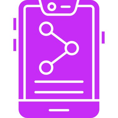 Cep telefonu. Web simgesi basit illüstrasyon