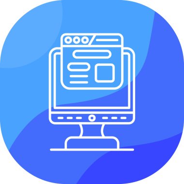 Dizüstü bilgisayar simgesi vektör çizimi