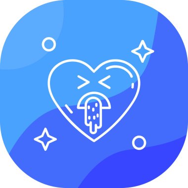 Beyaz arka planda izole edilmiş kalp ikonu ile ana hatları doldurulmuş aşk kalbi. Sevgililer Günü. Sevgililer günü kartı tebrik kartı. vektör.