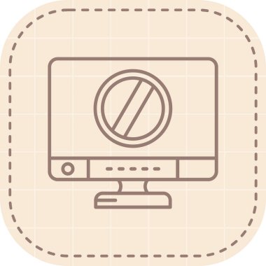 Bilgisayar. Web simgesi basit illüstrasyon