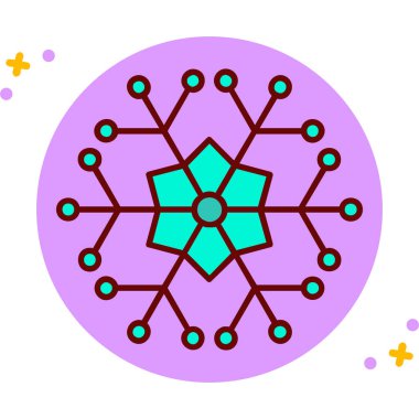 kar Tanesi simgesi vektör çizimi