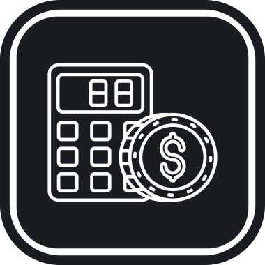 hesap makinesi simgesi, vektör illüstrasyonu