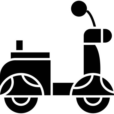 scooter web simgesi basit vektör illüstrasyonu