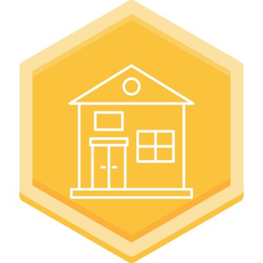 Bina. Web simgesi basit illüstrasyon