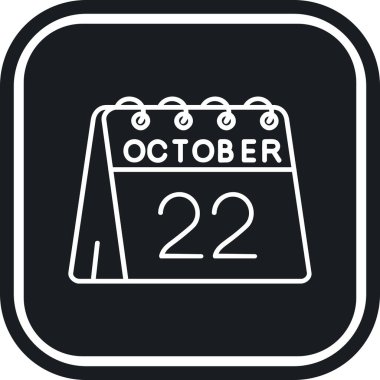 Ekim takvim vektör simgesi