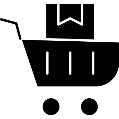 Alışveriş arabası vektör simgesi