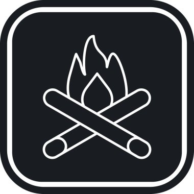 Alev vektör simgesini ateşle. biçim düz yuvarlak simgedir, gri renk beyaz yuvarlak düğme, beyaz arkaplan