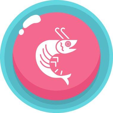 Balık. Web simgesi basit illüstrasyon