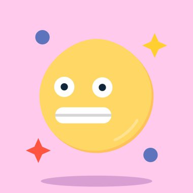 Yıldızlı bir güneş sisteminin düz renkli retro karikatürü