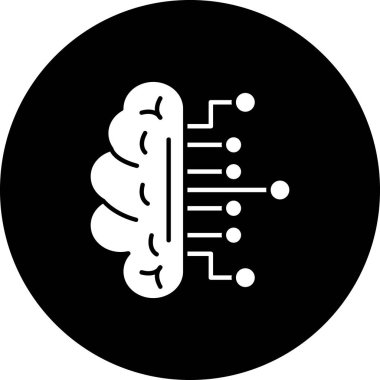 Moda Biçimli Beyin Simgesi İzole Arkaplan