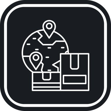 Vektör konumu simge illüstrasyonu