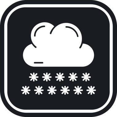 Bulut kar hava durumu simgesi Katı biçiminde