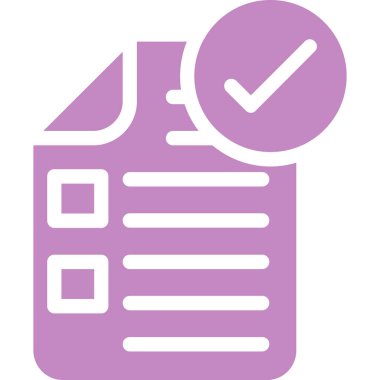 Kontrol listesi simgesi, vektör illüstrasyonu