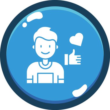 Mutlu adam. Basit tasarım