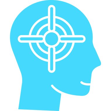 beyin ikonu vektör illüstrasyonu