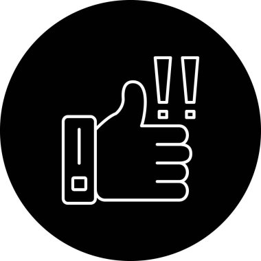 başparmak yukarı simgesi, vektör illüstrasyonu