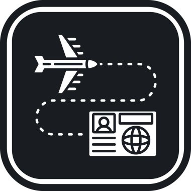 uçak simgesi, vektör illüstrasyonu