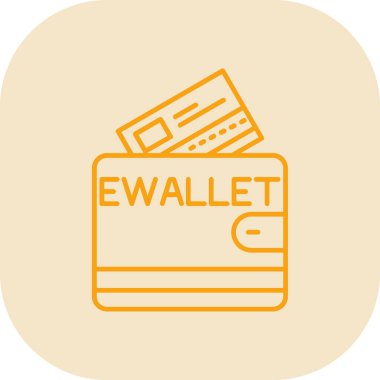 Kredi kartlı cüzdanın vektör simgesi