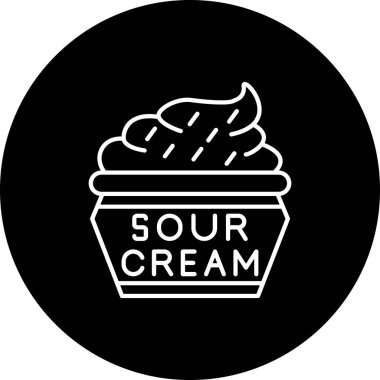 Dondurma ikonu. Web için basit bir krem vektör simgesi çizimi