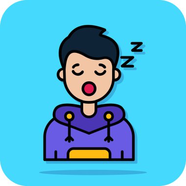 uyuyan çocuk vektör çizimi tasarımı