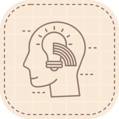 beyin ikonu vektör illüstrasyonu