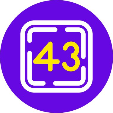 Moda biçimi izole edilmiş arkaplanda 45 saat simgesi