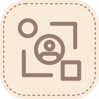 Modern kamera simgesinin vektör illüstrasyonu