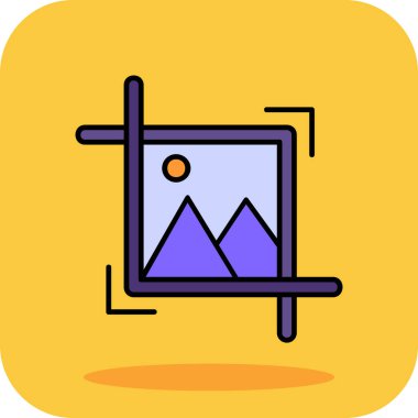 Bir resim simgesinin vektör illüstrasyonu