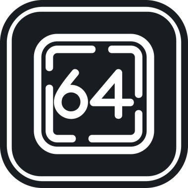 6676 Glyph vektör simgesi tasarımı