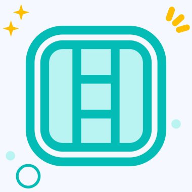 Benzersiz takvim ikonu vektör illüstrasyonu