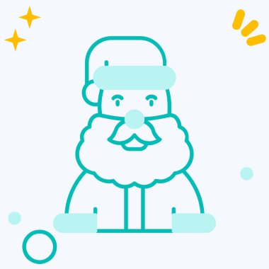 Renkli kardan adam simgesi beyaz arkaplanda izole edildi. Mutlu Noeller ve yeni yıl. Değişken rastgele dinamik şekiller. vektör illüstrasyonu