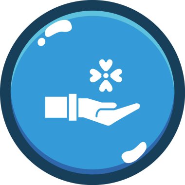 Çiçek simgesinin vektör illüstrasyonu