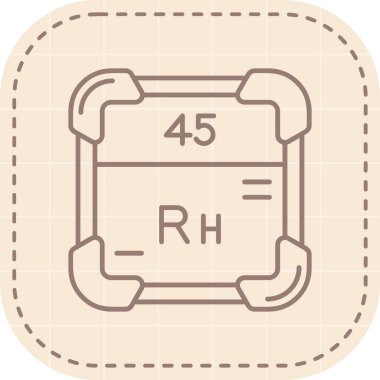 Kişisel modern bir kimyasal ikonun çizimi