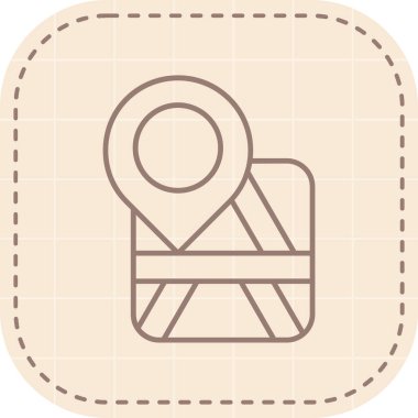 harita simgesi vektör illüstrasyonu